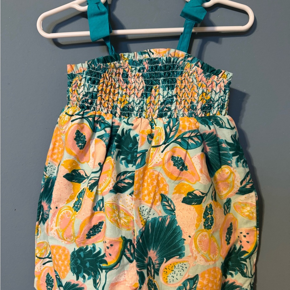 🌴 Tommy Bahama Girls Tropical Smocked Romper 🌴